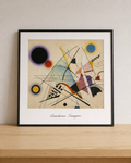 Abstract composition on minimalist shelf (2)