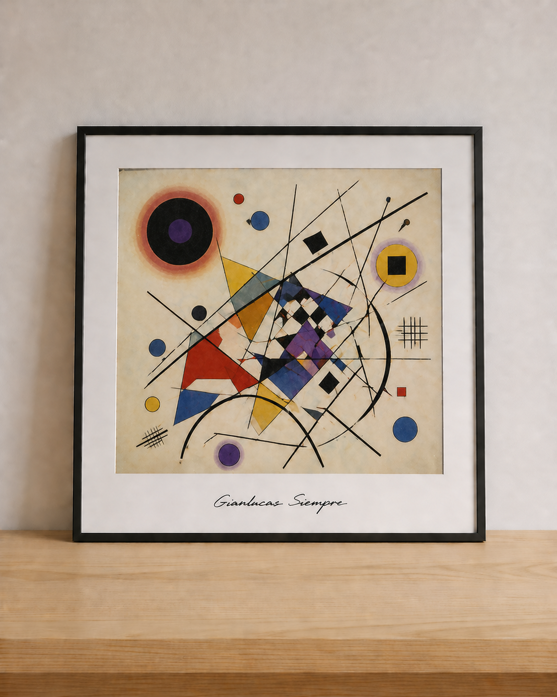Abstract geometric art on display (2)