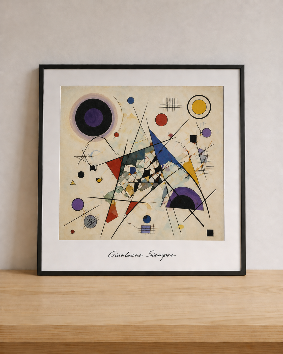 Abstract geometry on a minimalist wall (2)