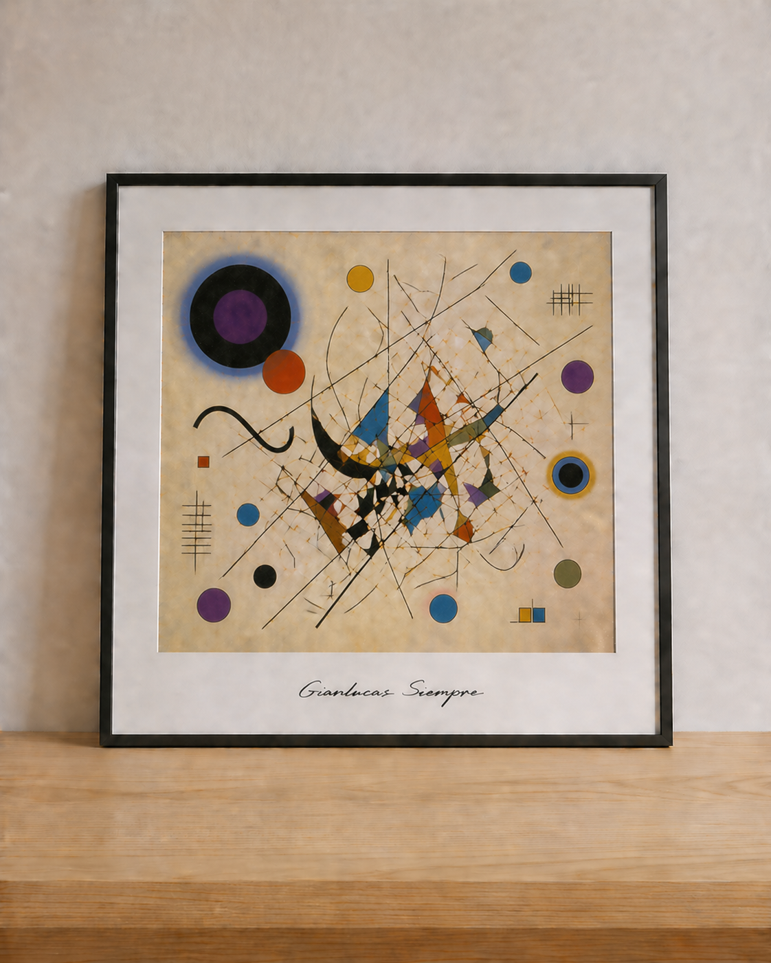 Abstract geometry on a neutral wall