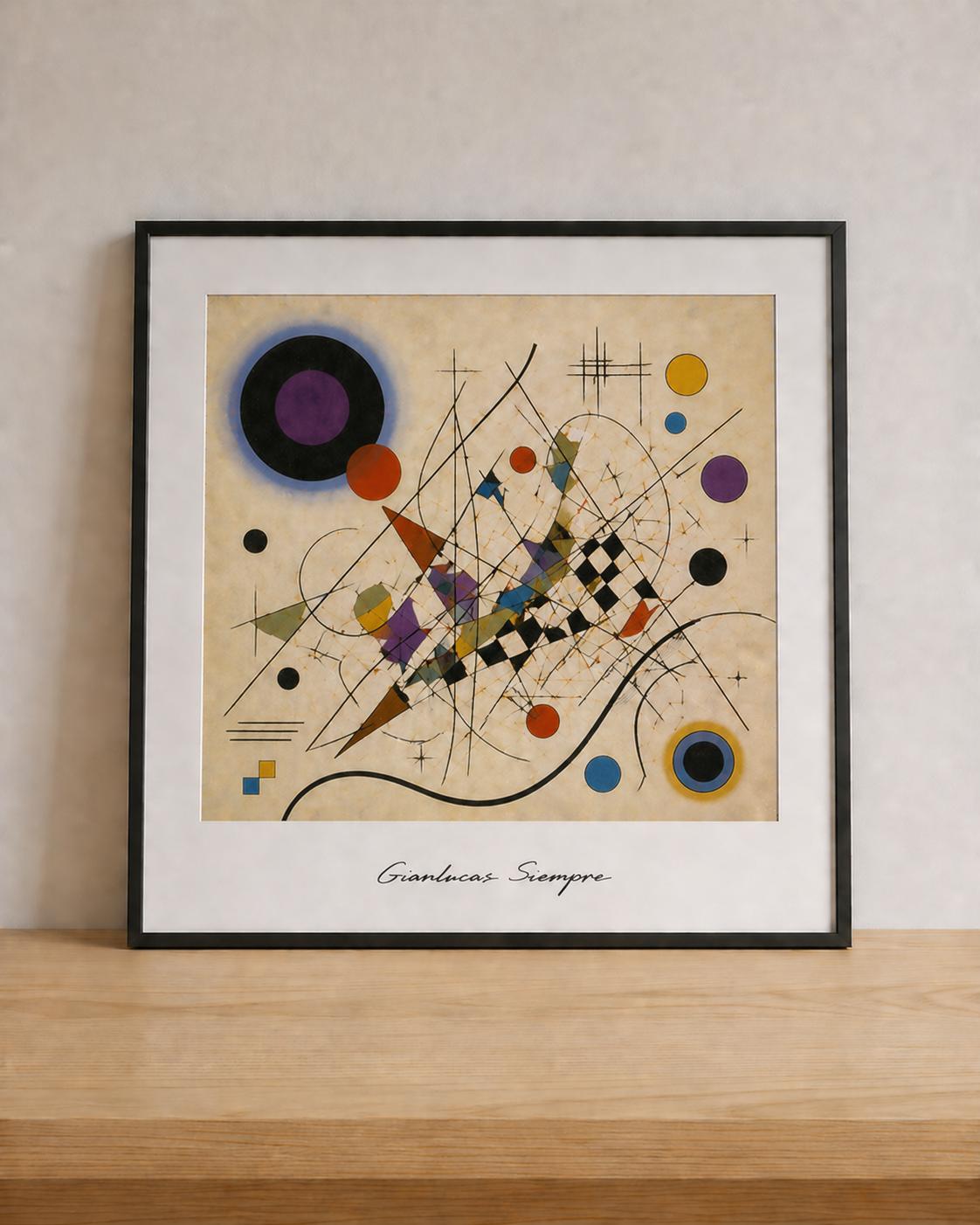 Abstract geometry on modern display