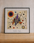 Abstract geometry on textured paper